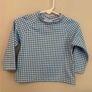 James & Lottie Blue Gingham Rashguard